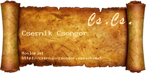 Csernik Csongor névjegykártya