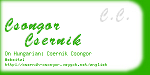 csongor csernik business card